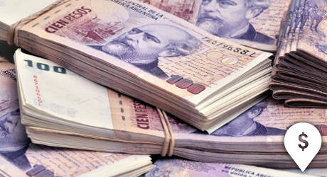 Precio del Peso Argentino en Mariano Roque Alonso, Paraguay
