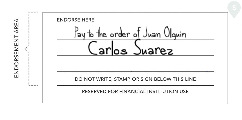 Endosar para pagar a otra persona