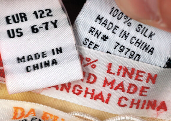 Hecho en China etiquetas